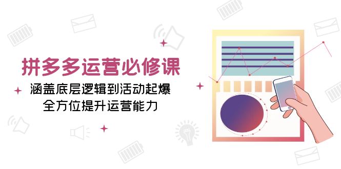 （13647期）拼多多运营必修课：涵盖底层逻辑到活动起爆，全方位提升运营能力-928网创