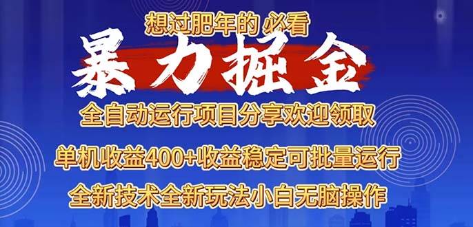 （13675期）2025暴力掘金项目，想过肥年必看！-928网创