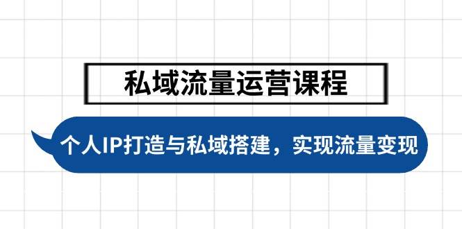 私域流量运营课程，个人IP打造与私域搭建，助力学员实现流量变现-928网创