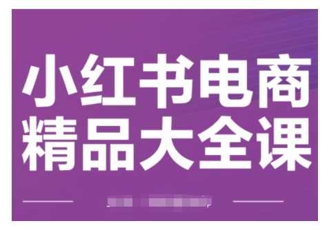 小红书电商精品大全课，快速掌握小红书运营技巧，实现精准引流与爆单目标，轻松玩转小红书电商(更新2月)-928网创
