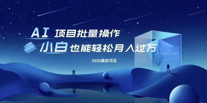 25年最新项目批量操作，小白也能轻松月入过W，可无限放大【揭秘】-928网创