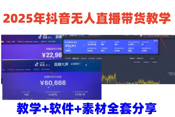 2025年抖音无人直播带货教学，从0到1全程干货快速撸金-928网创