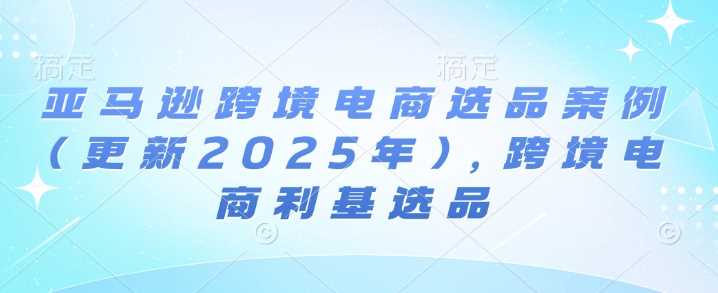 亚马逊跨境电商选品案例(更新2025年3月)，跨境电商利基选品-928网创