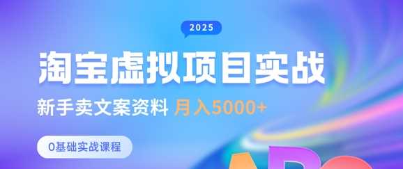 淘宝虚拟项目垂直玩法，新手卖文案资料，月入5k+-928网创